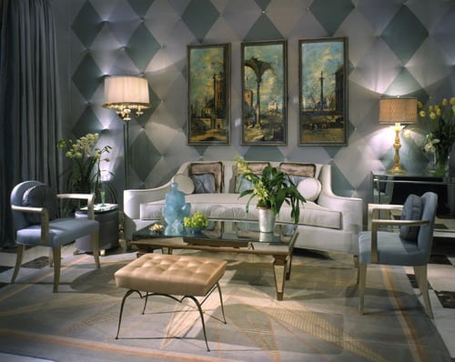 Creating an Art Deco Living Room is as easy as allowing your imagination to carry you back to an old Hollywood movie.