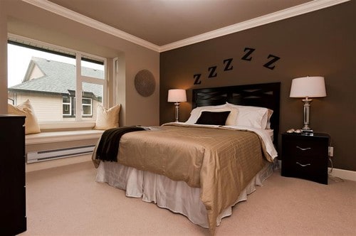 how to decorate your bedroom with brown accent wall - home decor help