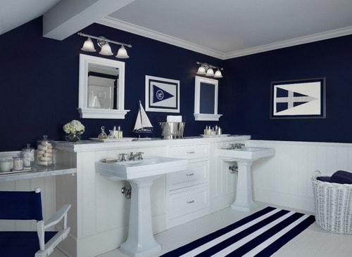 Decorating Navy Blue Bathroom, Navy Bathroom Decor