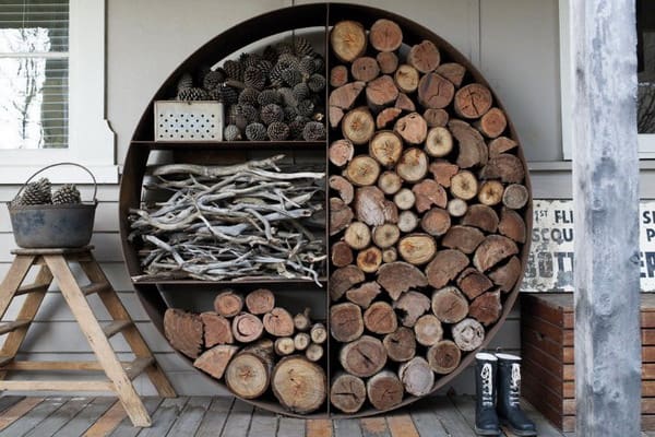 outdoor firewood storage shed