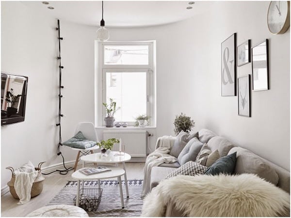 Nordic style small living room decor