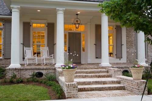 Front Porch Brick Steps Home Design Ideas