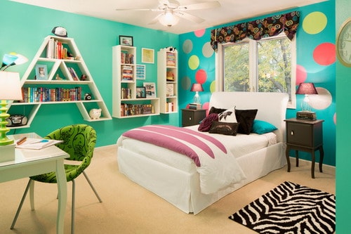 Green-Wall-Paint-Color-Shemes-Preteen-Room-Decorating-Tips-Home-Design-Ideas