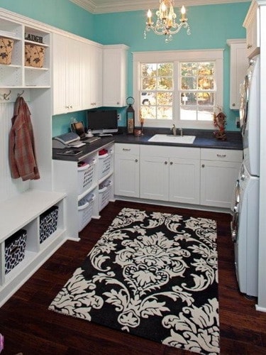 Small-Laundry-Makeovers-Blue-Wall-Paint-Colors-Home-Design-Photos