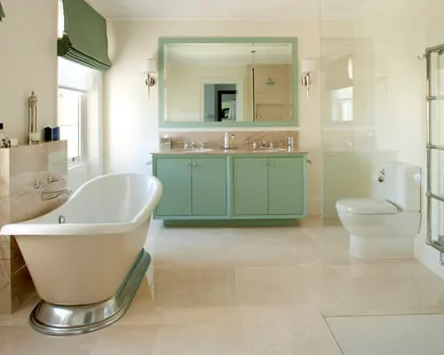 Green-vanity-cabinet-feng-shui-traditional-bathroom-design-ideas