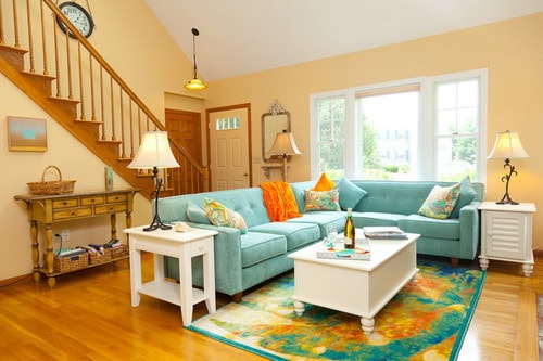 Color-infused-update-of-seaside-cottage-traditional-living-room-colors-ideas