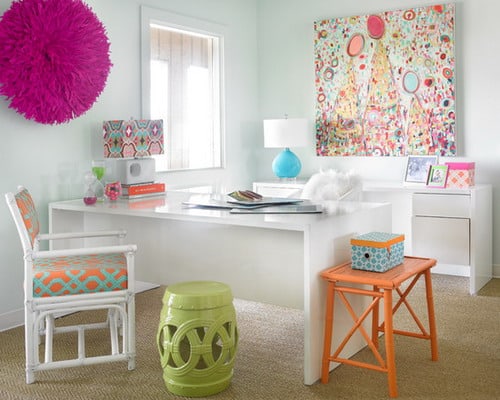 Creative-Color-Schemes-for-Home-Office-White-Furniture-Design-Home-Interior-Decor-Photos