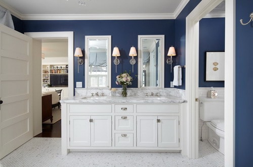 Navy-blue-traditional-bathroom-color-schemes-white-double-vanity-ideas