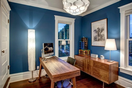 White-and-Blue-Color-Schemes-solid-wood-furniture-craftsman-home-office-decorating-ideas