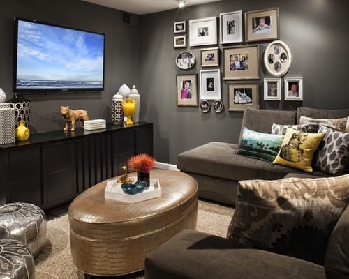 Dark-modern-family-room-small-house-interior-decorating-ideas