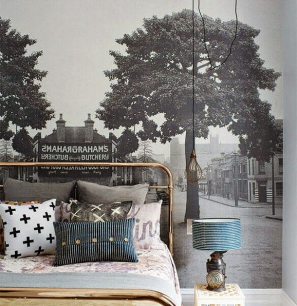 Wallpaper trends for bedroom interior decorating design